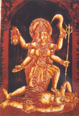 Batik Painting of Goddess Kali