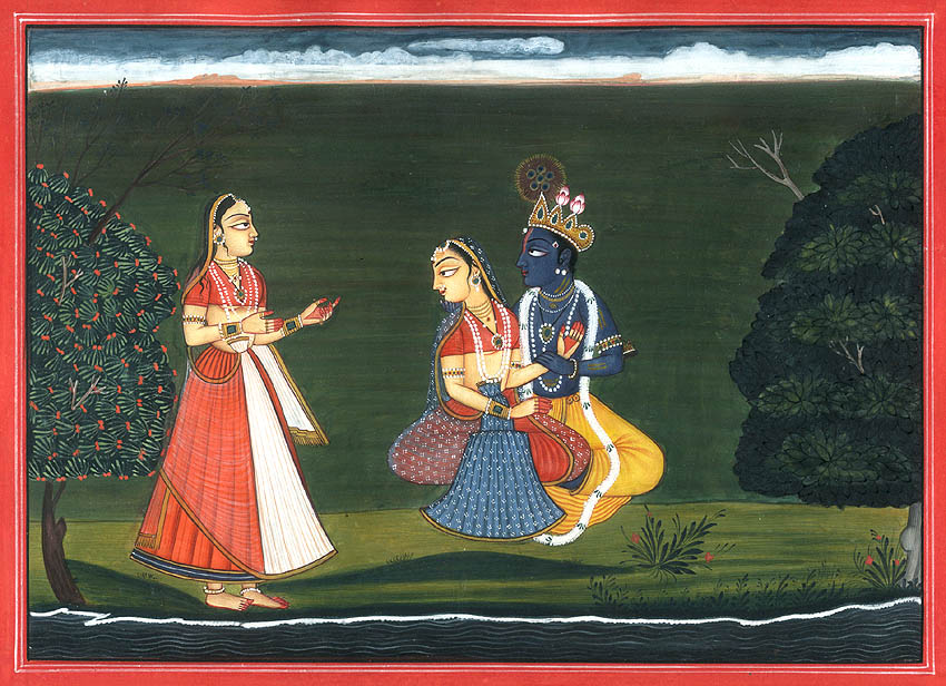 Krishna with Radha and Gopi (Gita Govinda Series)