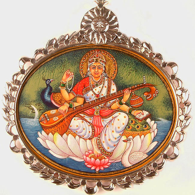 images of goddess saraswati. Goddess Saraswati Pendant