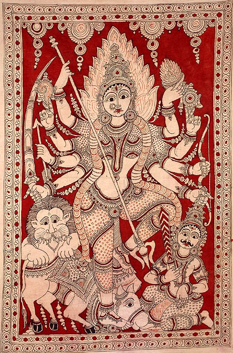 images of goddess durga. Goddess Durga Killing Demon