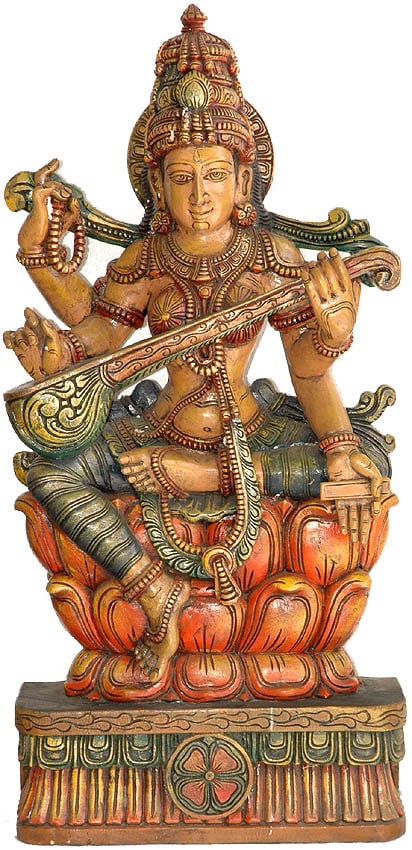 images of goddess saraswati. Goddess Saraswati Playing on