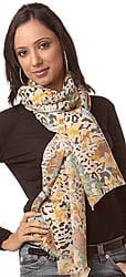 Multi-Color Scarf with Wild-Life Print