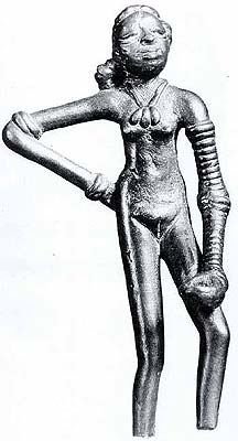 Female Deity from Mohenjo-daro (Indus Valley) with Exposed Genitals