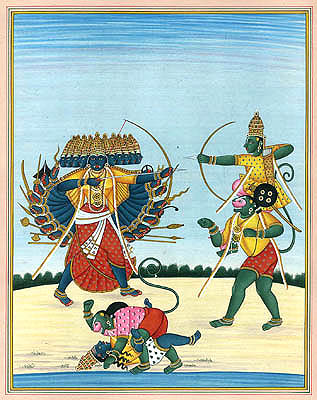 Shri Rama Slaying Ravana