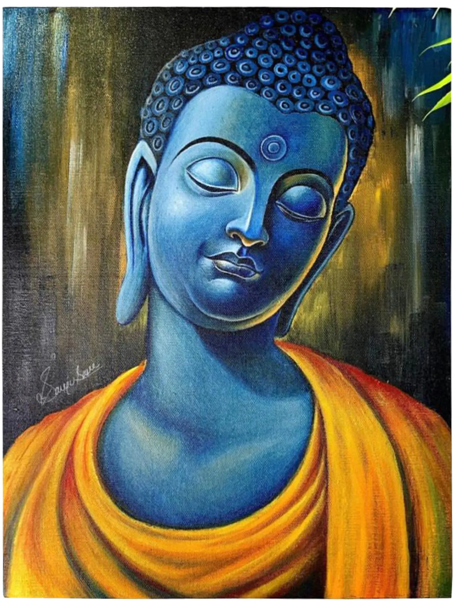 Lord gautam buddha face printable stencil Vector Image-saigonsouth.com.vn