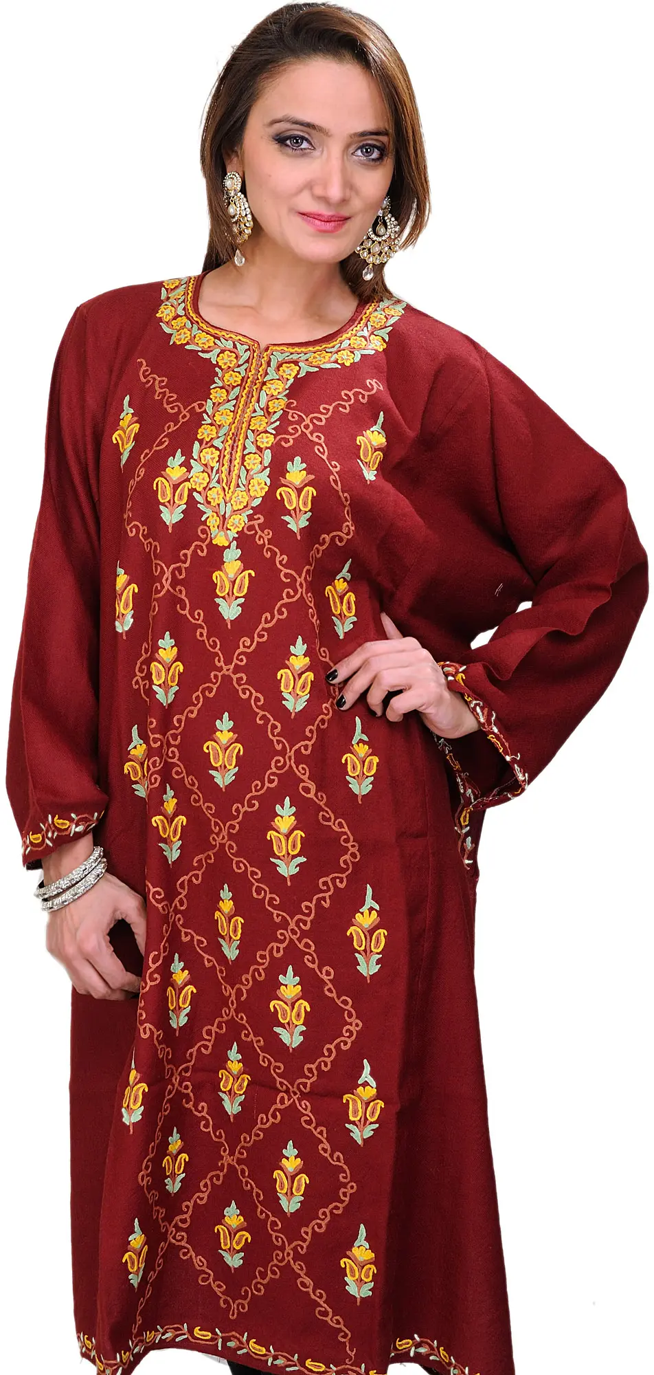 Kashmiri Kurta, Kashmiri Phiran, Kashmiri Dress, Indian Kurta, Traditional  Kurta, Woolen Kurta, Ethnic Kurta, Boho Dress, Tunic Kurta - Etsy Hong Kong