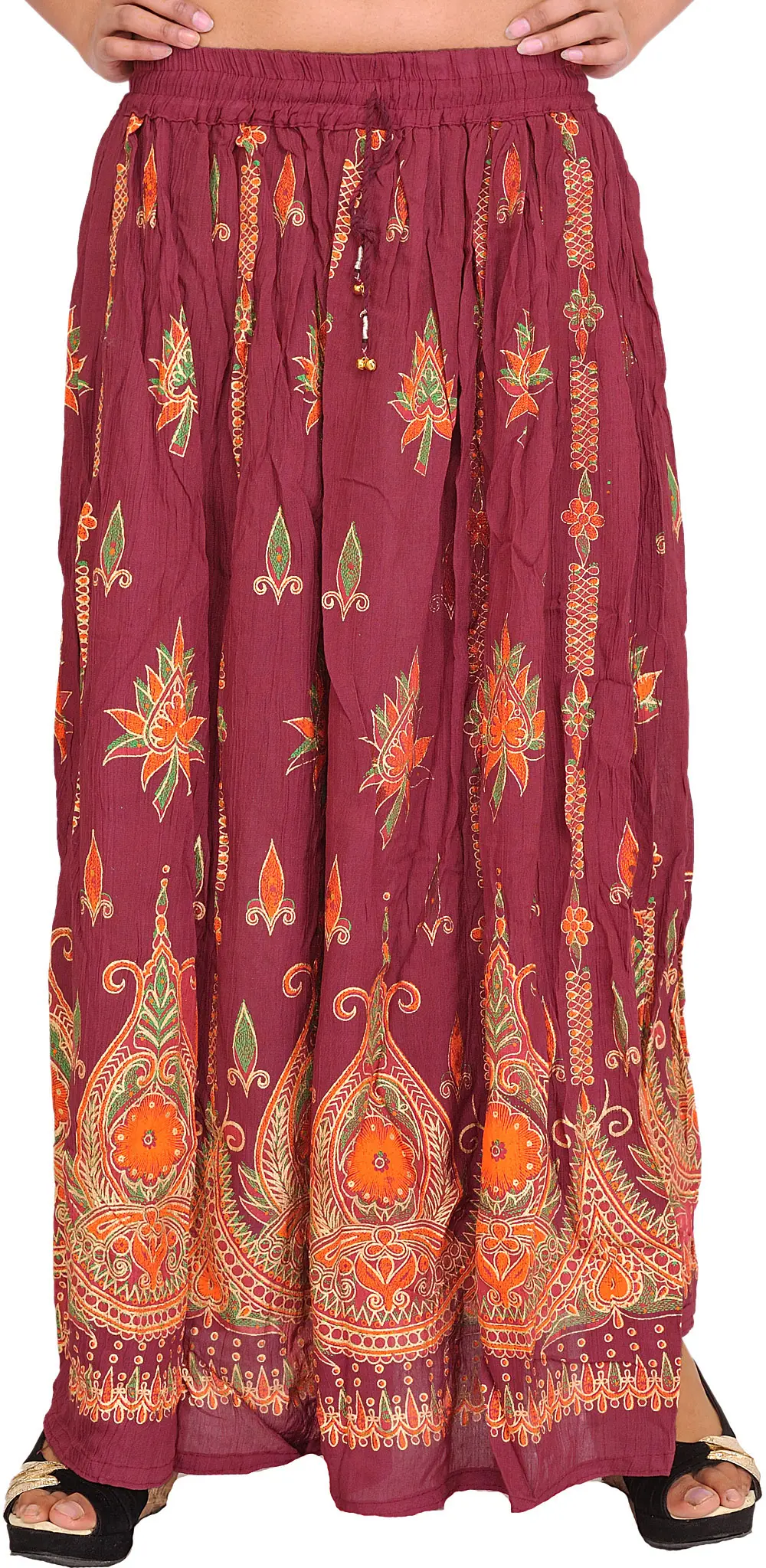 Block Print, Cotton Printed Long Skirt Indian Chaniya #37205 | Buy Indian  Skirts & Pant Online