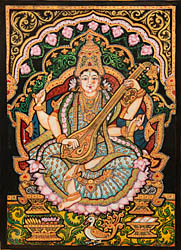 A Fine Portrait of Goddess Saraswati